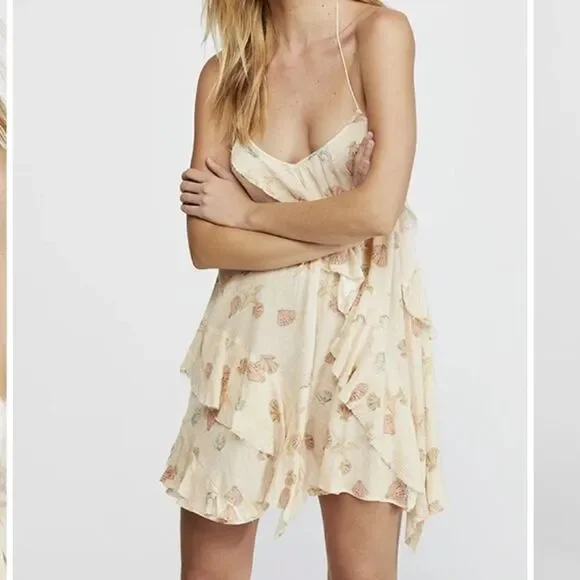 NWT Free People Sunlit Printed Mini Dress - Picture 3 of 7